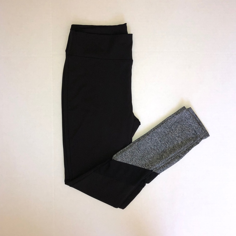 Black & Grey Full Length Workout Leggings Med/Lg